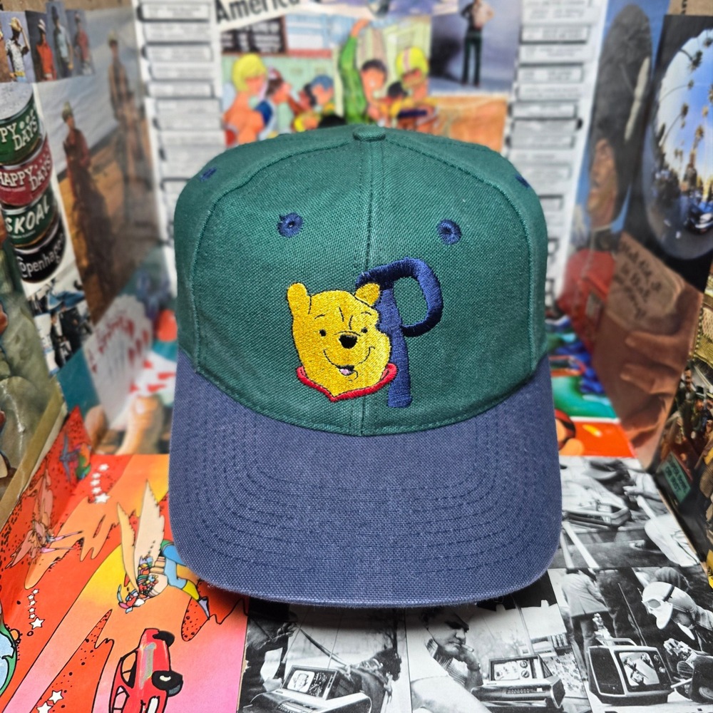 Disney Store Pooh Bear 90s Two-Tone Cartoon Nostaliga Embroidered Snapback Hat